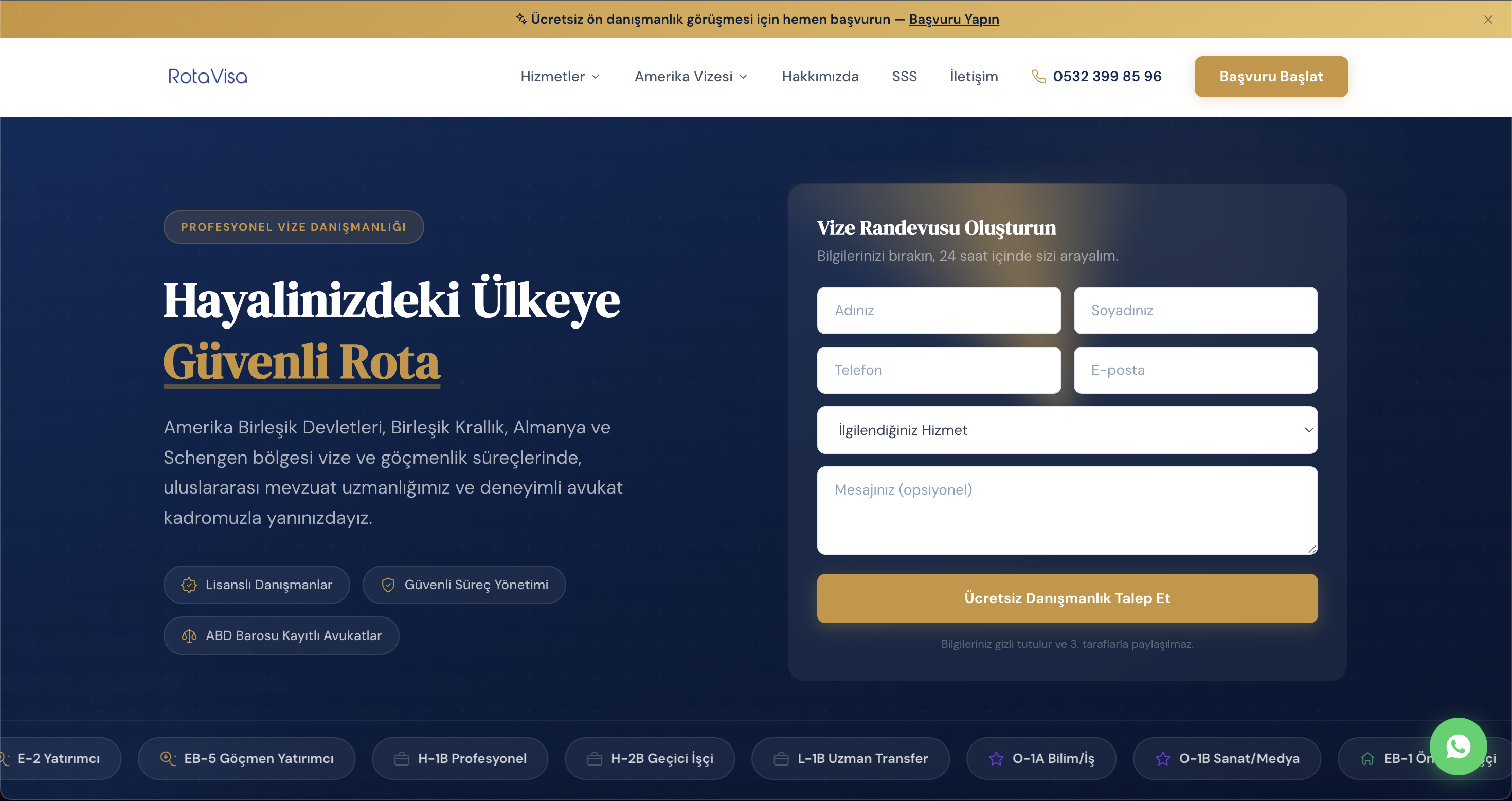 RotaVisa Landing