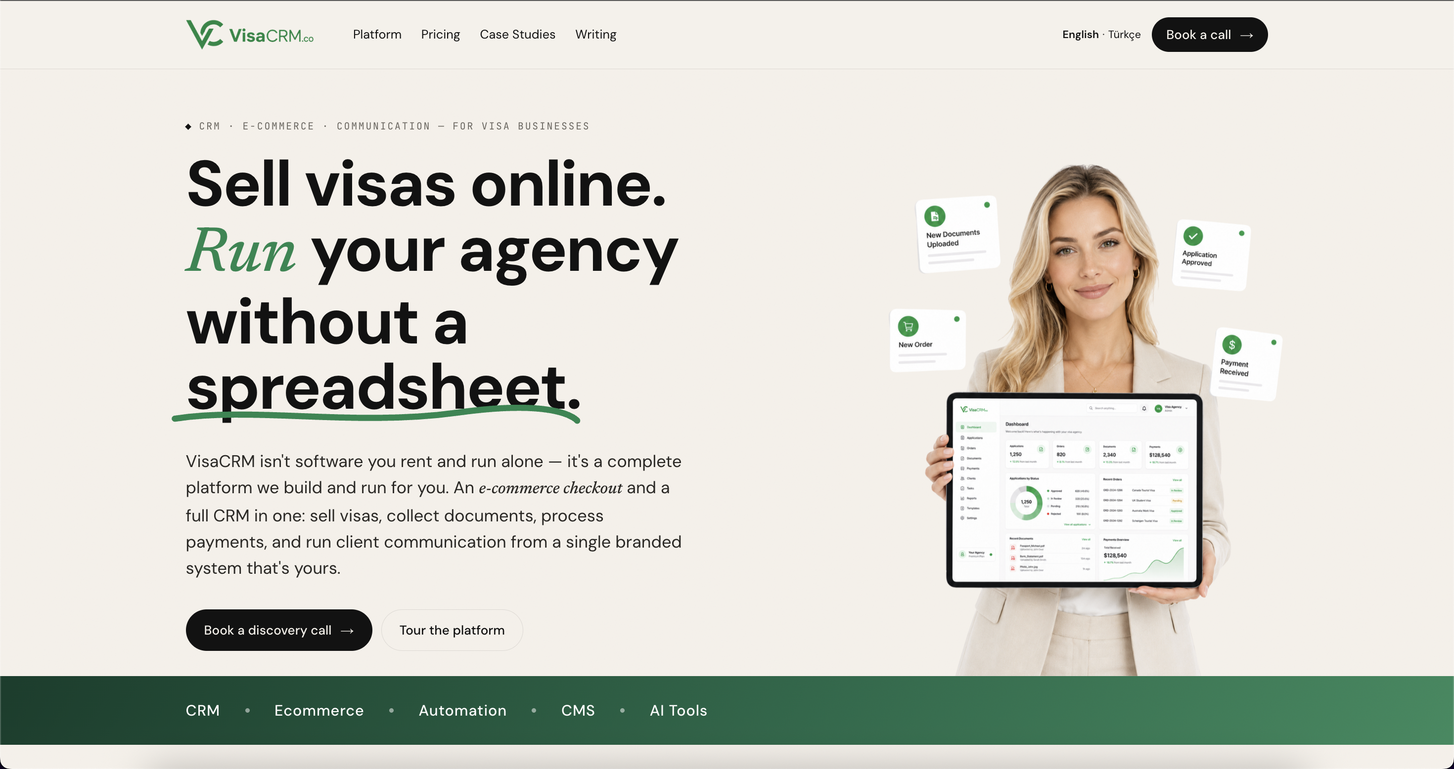 VisaCRM Dashboard